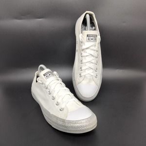 CONVERSE ALL STAR MC Miley Cyrus Women's 10 White Canvas Shoes Sneakers 162238c